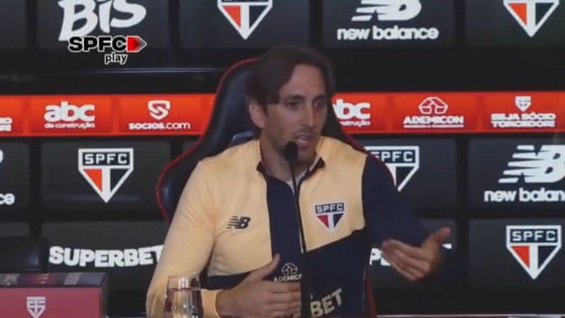 São Paulo apresenta Luis Zubeldía como novo técnico - Reprodução/SPFC Play