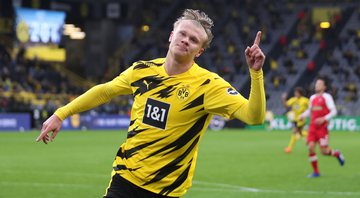 Haaland, jogador do Borussia Dortmund, que interessa o Bayern de Munique - GettyImages