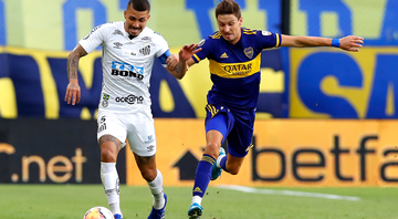 Santos e Boca Juniors se enfrentando na semifinal da Libertadores de 2020 - Getty Images