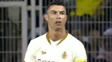 Cristiano Ronaldo em ação durante partida entre Al Nassr e Al-Fateh - Reprodução / Twitter