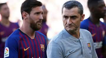 Ernesto Valverde treinou Lionel Messi durante dois ano e meio no Barcelona - GettyImages