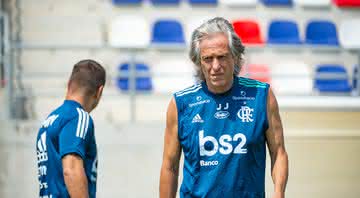 Jorge Jesus foi compara a Tiago Nunes, técnico do Corinthians - Alexandre Vidal / Flamengo