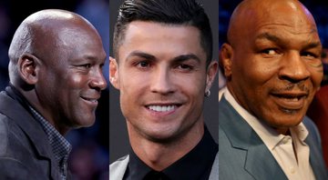 Michael Jordan, Cristiano Ronaldo e Mike Tyson são um dos atletas mais bem pagos do mundo - GettyImages