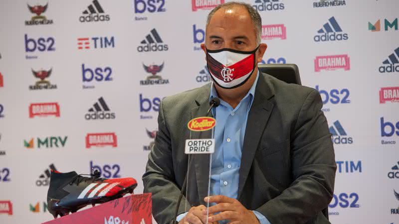Marcos Braz concedeu coletiva - Alexandre Vidal / Flamengo