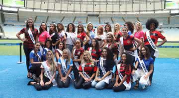 Candidatas do Miss Brasil Next Generation visitam o Maracanã - Daniel Pinheiro/AgNews