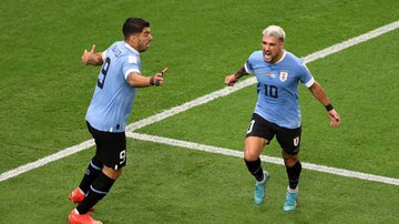 Arrascaeta brilhou durante o primeiro tempo da partida entre Uruguai e Gana - GettyImages