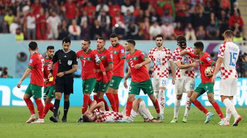 Clima esquentou na partida entre Croácia x Marrocos na Copa do Mundo - GettyImages
