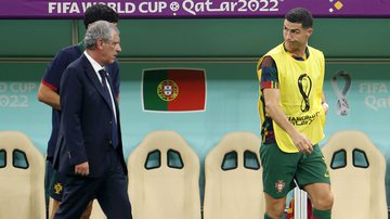 Cristiano Ronaldo e Fernando Santos teria brigado nos bastidores da partida entre Portugal e Suíça - GettyImages