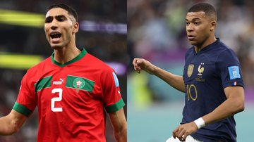Marrocos de Hakimi e França de Mbappé se enfrentam na Copa do Mundo - Getty Images