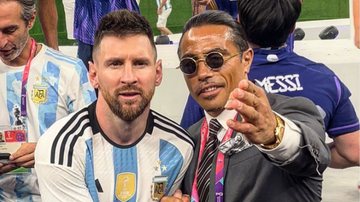 Messi se irritou, mas tirou a foto com o 'chef das estrelas' - Reprodução / Instagram