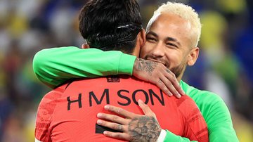 Neymar e Son antes do jogo - Getty Images