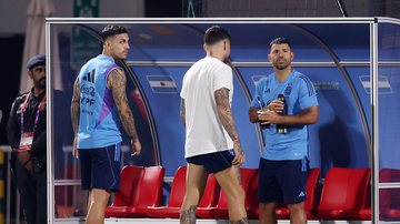 Aguëro treina junto com Argentina antes da final da Copa do Mundo 2022 - Getty Images