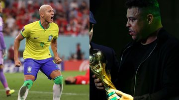 Richarlison e Ronaldo Fenômeno se encontraram depois da vitória do Brasil na Copa do Mundo - GettyImages