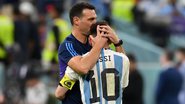 Lionel Scaloni não segurou as lágrimas antes da partida entre Argentina x Croácia - GettyImages