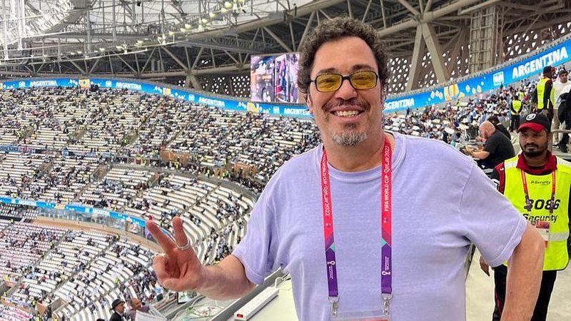 Ex-jogador Walter Casagrande Jr durante a cobertura da Copa do Mundo do Catar - Reprodução/ Instagram