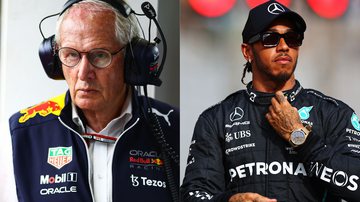 Helmut Marko, da Red Bull, e Lewis Hamilton, da Mercedes, na F1 - Getty Images