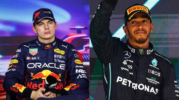 Max Verstappen, da Red Bull, e Lewis Hamilton, da Mercedes, na F1 - Getty Images