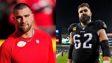 Travis e Jason Kelce serão a primeira dupla de irmãos a se enfrentarem no Super Bowl - Getty Images