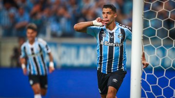 Suárez decidiu para o Grêmio durante a partida contra o Caxias - Lucas Uebel / Grêmio