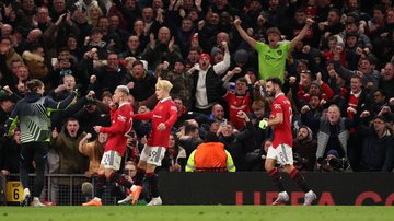 Antony fez o segundo do United na partida eliminatória da Europa League - Getty Images