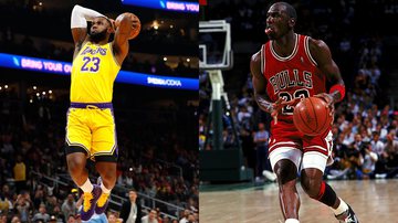 LeBron James e Michael Jordan (E/D) - Getty Images
