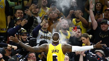 Lakers e OKC se enfrentaram em noite de recorde histórico de LeBron James - GettyImages
