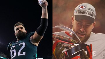 Irmãos Kelce dividirão a torcida de sua mãe no Super Bowl 57 - Getty Images