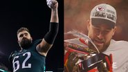 Irmãos Kelce dividirão a torcida de sua mãe no Super Bowl 57 - Getty Images