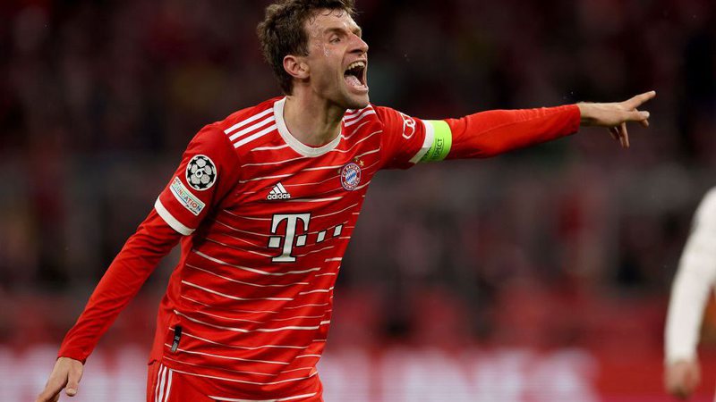 Thomas Muller, do Bayern de Munique, na Champions League - Getty Images