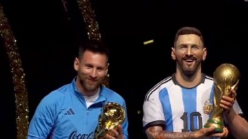 Messi ganhou estátua no museu da Conmebol - Reprodução ESPN