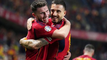 Joselu marcou dois gols nos minutos finais e deu tranquilidade para a Espanha - Getty Images