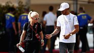 Lewis Hamilton e sua ex-preparadora, Angela Cullen - Getty Images