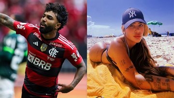 Gabigol e Rafaella, irmã de Neymar (E/D) - Getty Images/Reprodução/Instagram