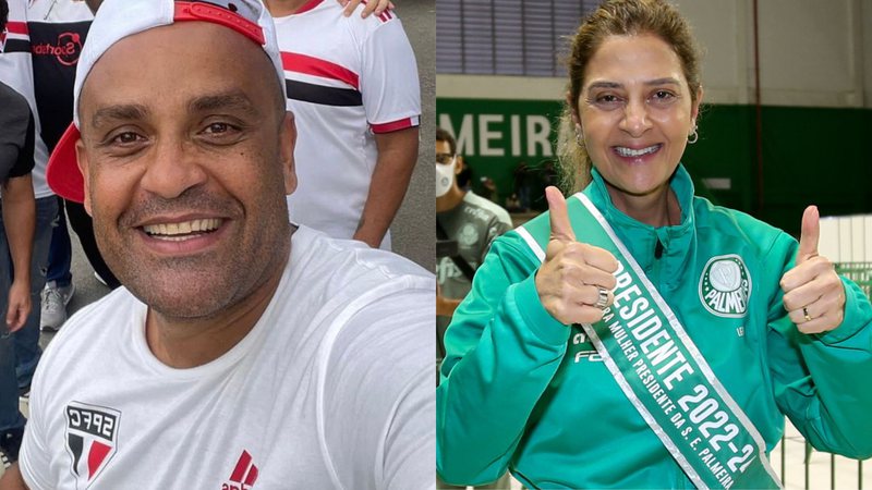 Baby, presidente da Torcida Independente, e Leila Pereira, presidente do Palmeiras - Reprodução/Instagram/Fabio Menotti/Palmeiras/Flickr