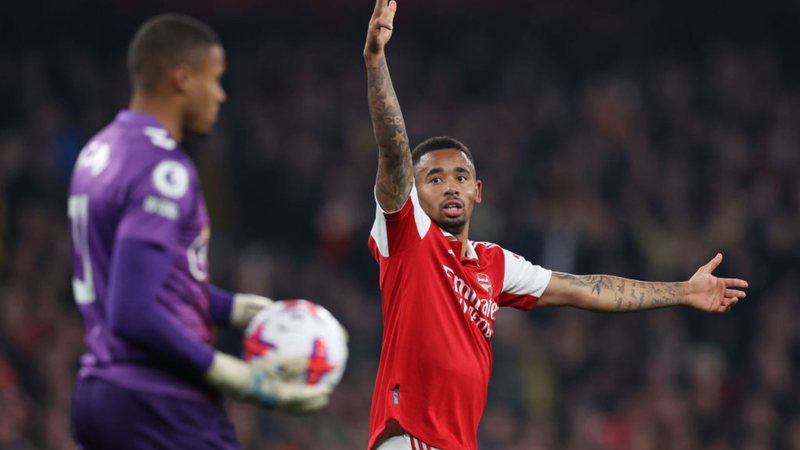 Gabriel Jesus não escondeu a frustração pelos resultados ruins do Arsenal nas últimas rodada da Premier League - GettyImages