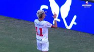 Biel comemorando o primeiro gol do Bahia na partida - Reprodução / SporTV