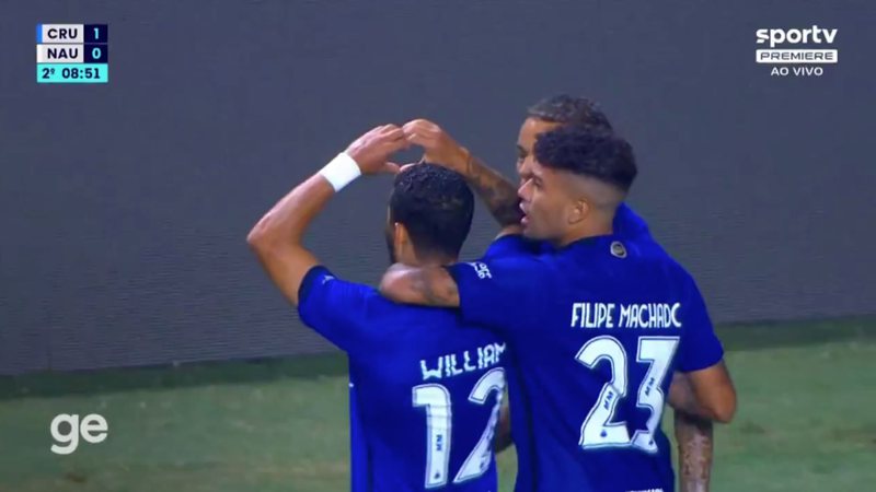 Cruzeiro e Náutico pela Copa do Brasil - Reprodução Globo Esporte