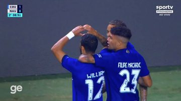 Cruzeiro e Náutico pela Copa do Brasil - Reprodução Globo Esporte