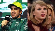 Fernando Alonso, piloto na F1, e a cantora Taylor Swift - Getty Images