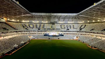 Galo anuncia mosaico em inauguração de estádio e leva torcida à loucura - Reprodução / Twitter