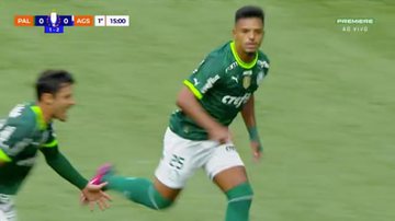Palmeiras abre o placar na final do Paulistão - Reprodução Premiere
