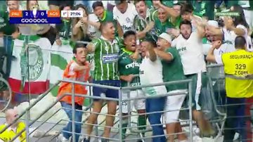 Palmeiras abre vantagem no primeiro tempo da final - Reprodução Premiere