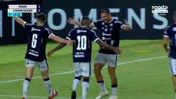 Remo e Corinthians se enfrentaram pela Terceira Fase da Copa do Brasil - Reprodução/ SporTV