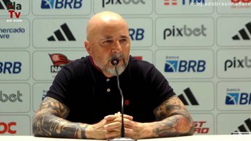 Jorge Sampaoli, técnico do Flamengo - Reprodução/Twitter/FlaTV