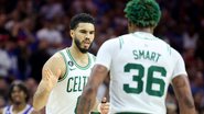 Tatum abriu o jogo sobre o 76ers e sua atuação com a camisa dos Celtics - GettyImages