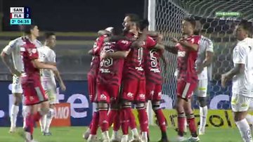 Flamengo e Santos pelo Brasileirão - Reprodução Premiere