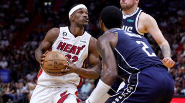 Jimmy Butler pode ganhar mais um companheiro estrelado no Miami Heat para a próxima temporada da NBA - GettyImages
