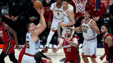 Denver Nuggets e Miami Heat se enfrentaram pelo Jogo 5 das Finais da NBA - GettyImages