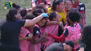 São Paulo vence o Palmeiras no Brasileirão Feminino - Reprodução TV Globo
