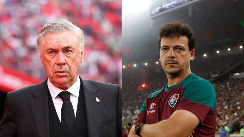 Carlo Ancelotti (à esq.) e Fernando Diniz (à dir.) - Getty Images